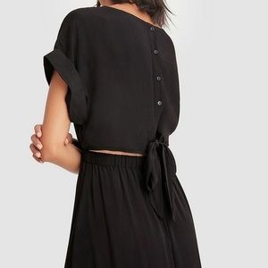 Ann Taylor Tie Back Flare Dress